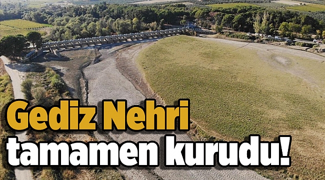 Gediz Nehri tamamen kurudu!