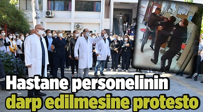 Hastane personelinin darp edilmesine protesto