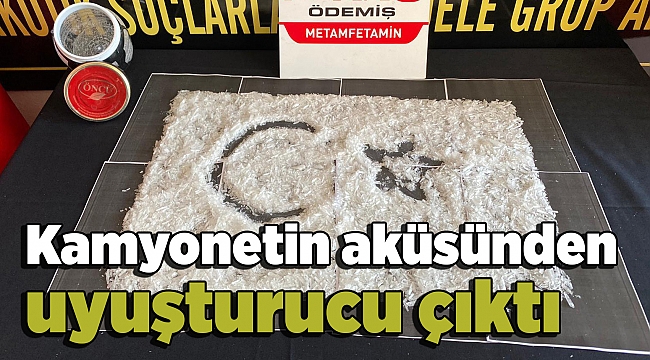 Kamyonetin aküsünden uyuşturucu çıktı