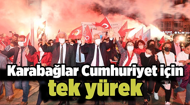 Karabağlar Cumhuriyet için tek yürek