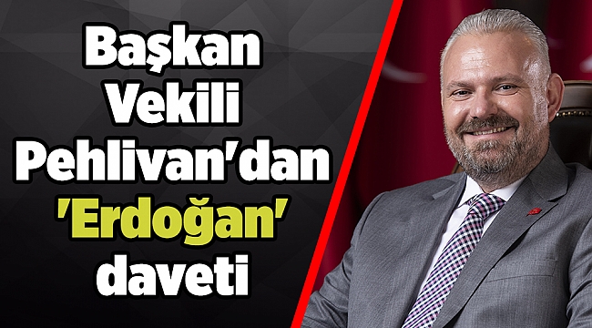 Başkan Vekili Pehlivan&#039;dan &#039;Erdoğan&#039; daveti