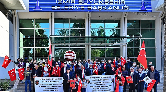 Gazi ve şehit yakınlarından Soyer’e teşekkür