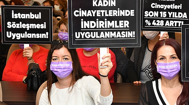 Narlıdere'nin kadınları ‘şiddete hayır’ dedi!