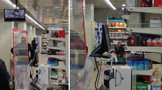 Pendik'te markette satırlı dehşet! Çalışanları rehin almak istedi