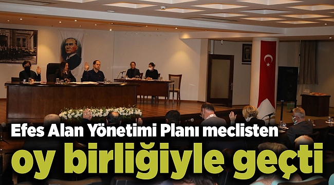 Efes Alan Yönetimi Planı meclisten oy birliğiyle geçti