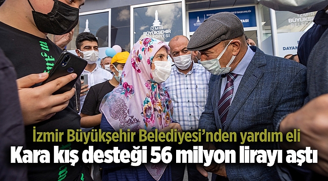 Kara kış desteği 56 milyon lirayı aştı