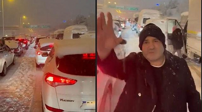 TEM Otoyolu&#039;nda mahsur kalan Şafak Sezer&#039;den yardım çağrısı