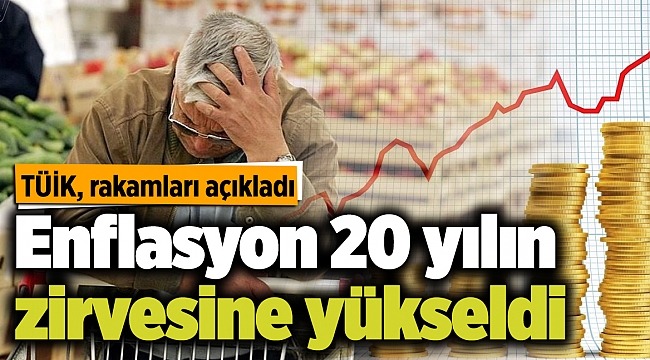 Enflasyon 20 yılın zirvesine yükseldi