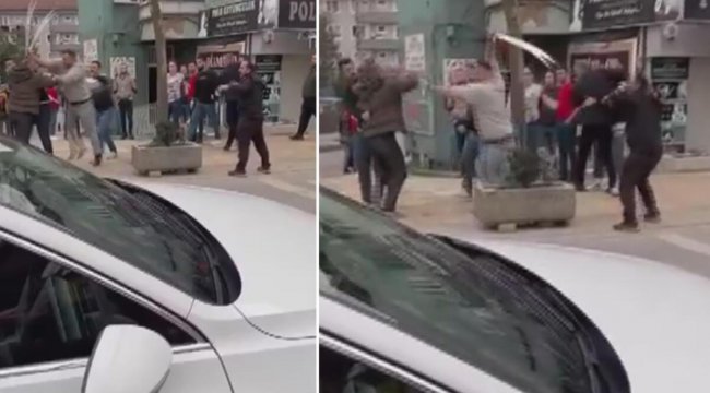 Görenler çığlık çığlığa kaldı! Zonguldak'ta zülfikar kılıçlı kavga