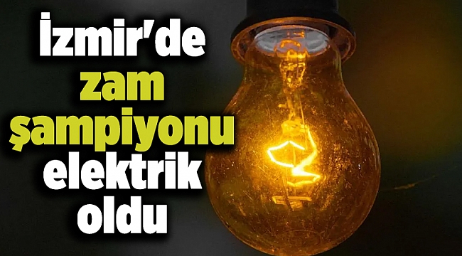 İzmir'de zam şampiyonu elektrik oldu