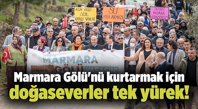 Marmara Gölü&#039;nü kurtarmak için doğaseverler tek yürek!