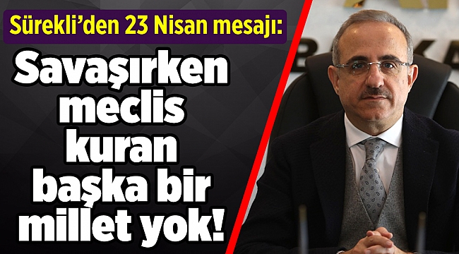 AK Partili Sürekli: Savaşırken meclis kuran başka bir millet yok!