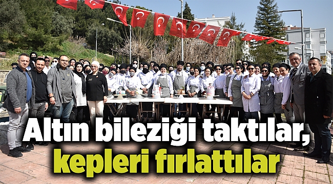 Altın bileziği taktılar, kepleri fırlattılar