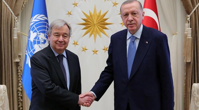 Cumhurbaşkanı Erdoğan BM Genel Sekreteri Guterres ile görüştü