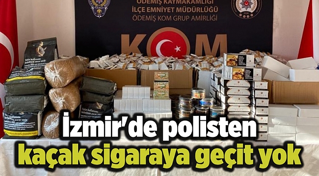 İzmir'de polisten kaçak sigaraya geçit yok
