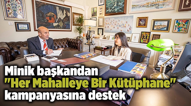 Minik başkandan "Her Mahalleye Bir Kütüphane" kampanyasına destek