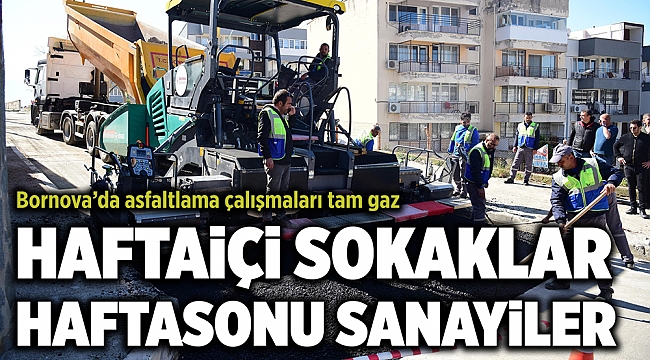Bornova’da asfaltlama çalışmaları tam gaz