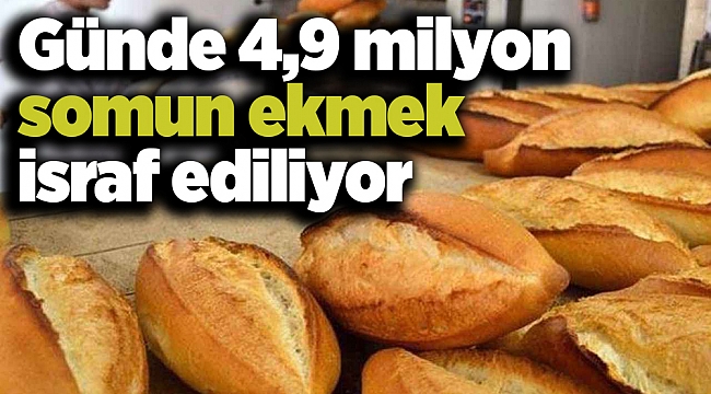 Günde 4,9 milyon somun ekmek israf ediliyor