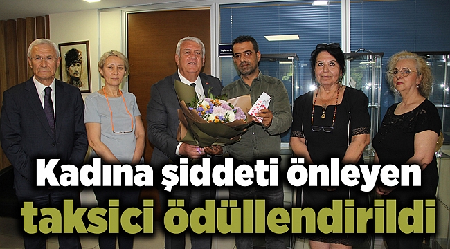 Kadına şiddeti önleyen taksici ödüllendirildi