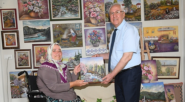 Selvitopu'dan Kavacıklı ressam Düzgünkaya'ya ziyaret