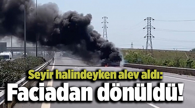 Seyir halindeyken alev aldı: Faciadan dönüldü!