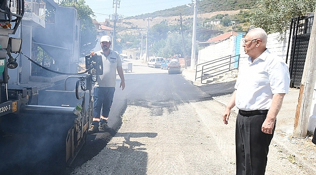 Başkan Selvitopu asfalt çalışmalarını denetledi