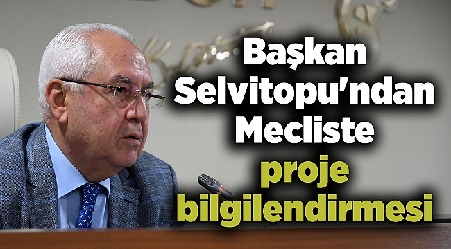 Başkan Selvitopu'ndan Mecliste proje bilgilendirmesi