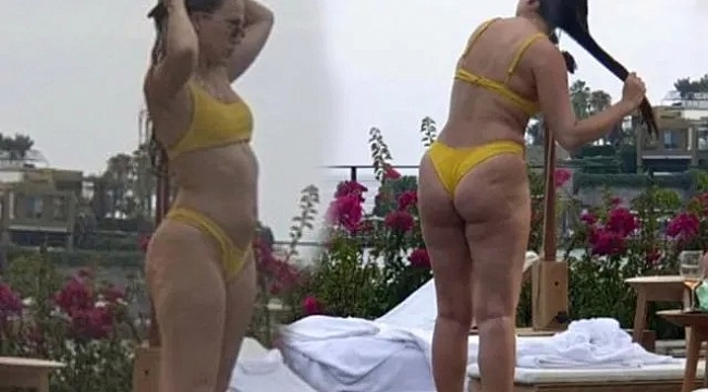 Duygu Özaslan 3 gün süren düğün yorgunluğunu güneşlenerek attı!