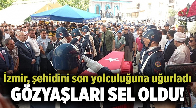 Şehit Uzman Çavuş Turgut İçen, İzmir'de son yolculuğuna uğurlandı