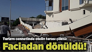 Turizm cennetinde otelin terası çöktü: Faciadan dönüldü!