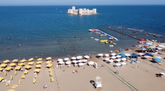 Yaz tatili başladı, Kızkalesi'nde yoğunluk arttı