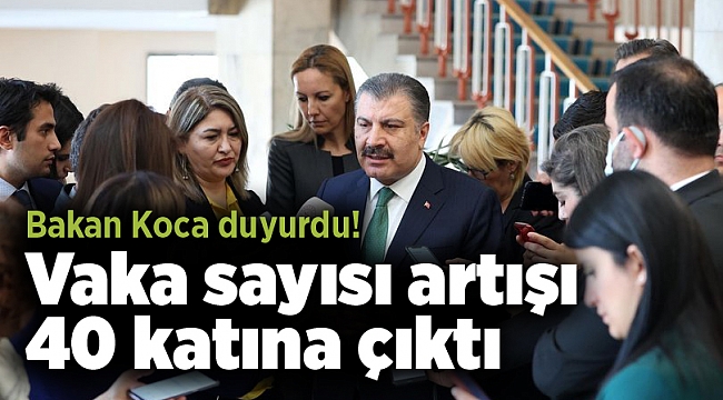Bakan Koca duyurdu! Vaka sayısı artışı 40 katına çıktı