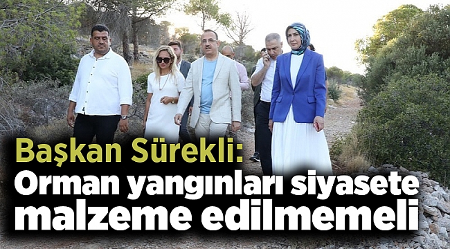 Başkan Sürekli: Orman yangınları siyasete malzeme edilmemeli