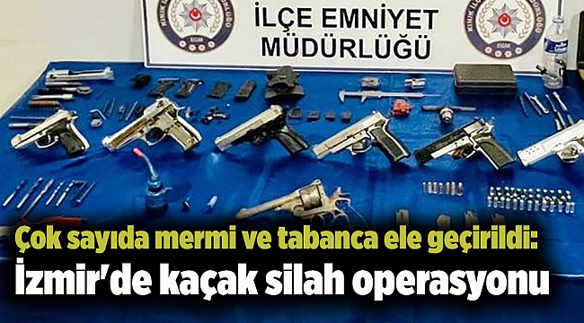 Çok sayıda mermi ve tabanca ele geçirildi: İzmir'de kaçak silah operasyonu