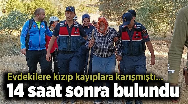 Evdekilere kızıp kayıplara karışan yaşlı adam 14 saat sonra bulundu