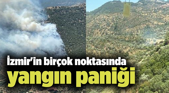 İzmir&#039;in birçok noktasında yangın paniği