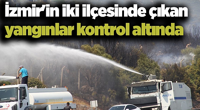 İzmir'in iki ilçesinde çıkan yangınlar kontrol altında