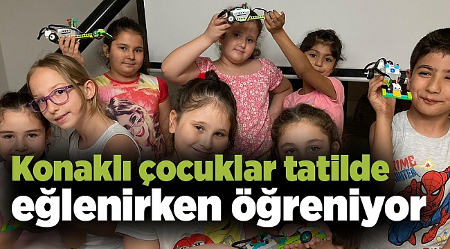 Konaklı çocuklar tatilde eğlenirken öğreniyor