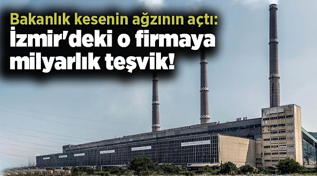 Bakanlık kesenin ağzının açtı: İzmir'deki o firmaya milyarlık teşvik!