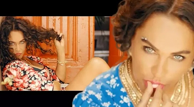Hülya Avşar&#039;dan çok konuşulacak klip! Sakızı alıp göğsüne yapıştırdı
