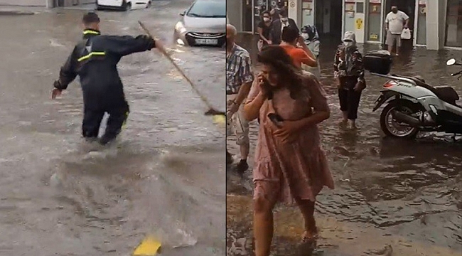 İzmir'de sağanak etkili oldu!