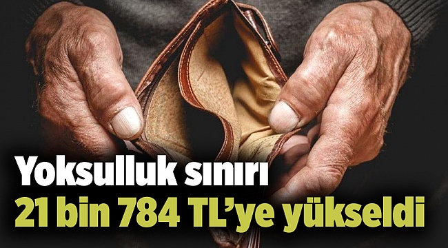 Yoksulluk sınırı 21 bin 784 TL’ye yükseldi