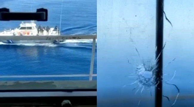 Ege&#039;de Yunan provokasyonu! Ro-Ro gemisine taciz ateşi!