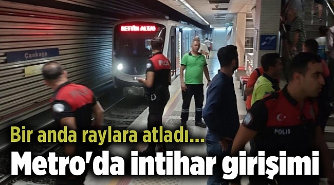 Metro&#039;da intihar girişimi