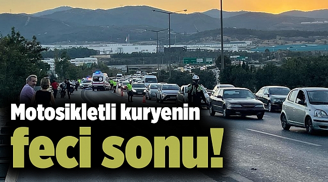 Motosikletli kuryenin feci sonu!