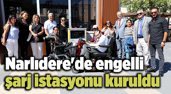 Narlıdere&#039;de engelli şarj istasyonu kuruldu