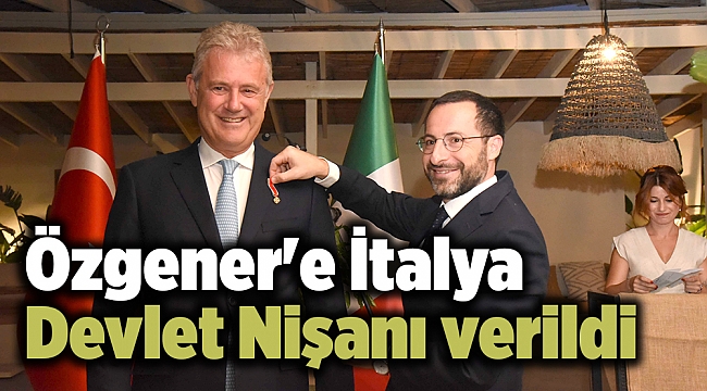 Özgener'e İtalya Devlet Nişanı verildi