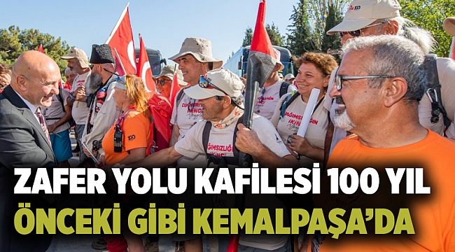 Zafer yolu kafilesi 100 yıl önceki gibi Kemalpaşa’da