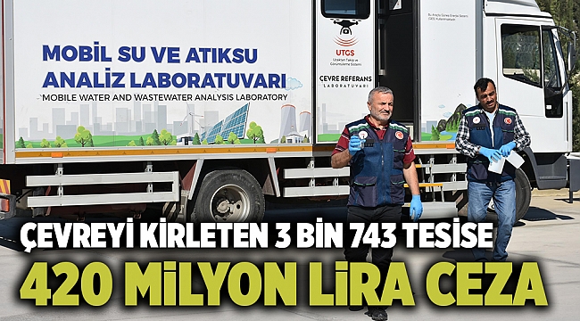 ÇEVREYİ KİRLETEN 3 BİN 743 TESİSE 420 MİLYON LİRA CEZA