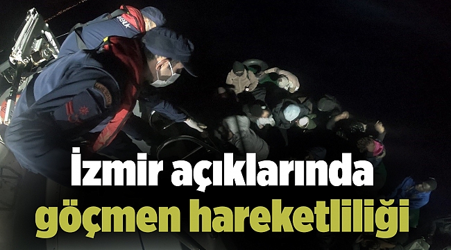 İzmir açıklarında göçmen hareketliliği